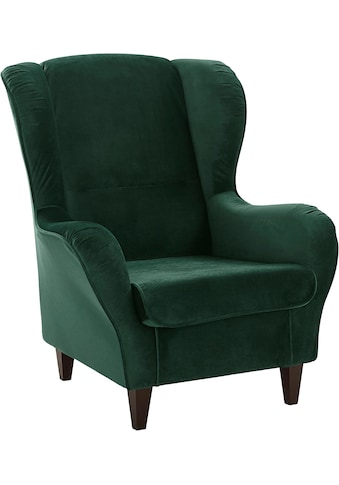 INOSIGN Sessel »Nico«, mit Bezug in Samtoptik, mit und ohne Hocker kaufen