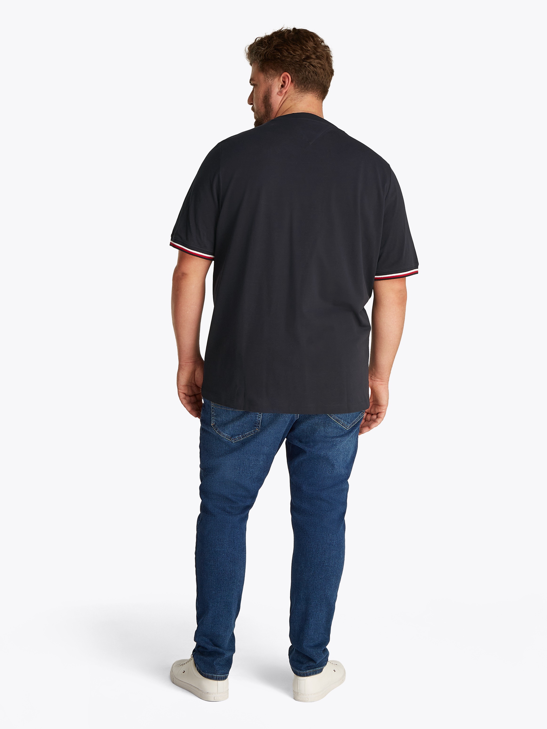 Tommy Hilfiger Big & Tall T-Shirt »BT-GLOBAL STRIPE CUFF TEE-B«, Große Größen