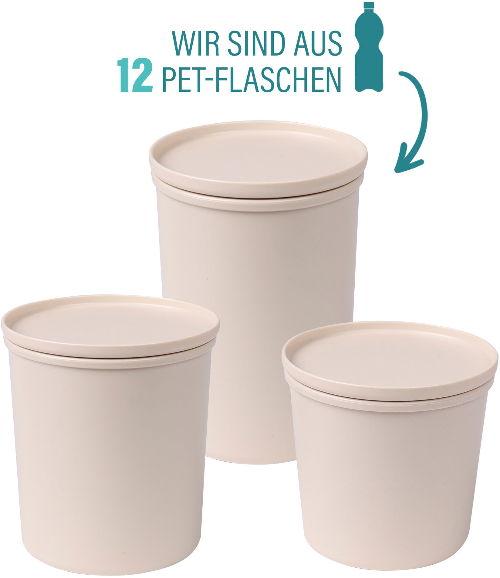 AWAVE® Frischhaltedose »AWAVE«, (Set, 3 tlg.), mit rPET, 500, 800, 1000 ml