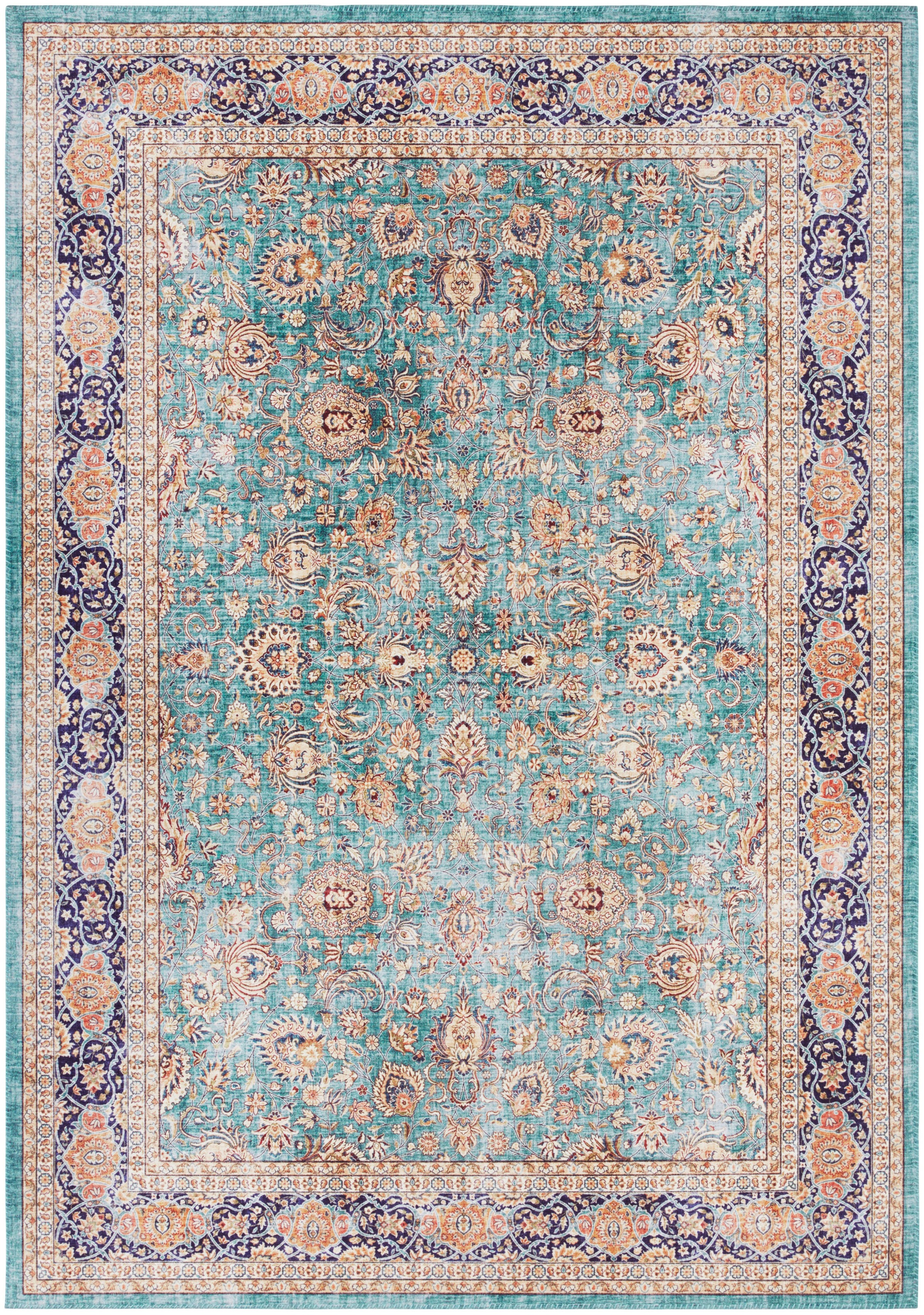 ELLE DECORATION Teppich »Keshan Maschad«, rechteckig, 5 mm Höhe, Orientalisch, Läufer, Kurzflor, Vintage, Wohnzimmer, Schlafzimmer