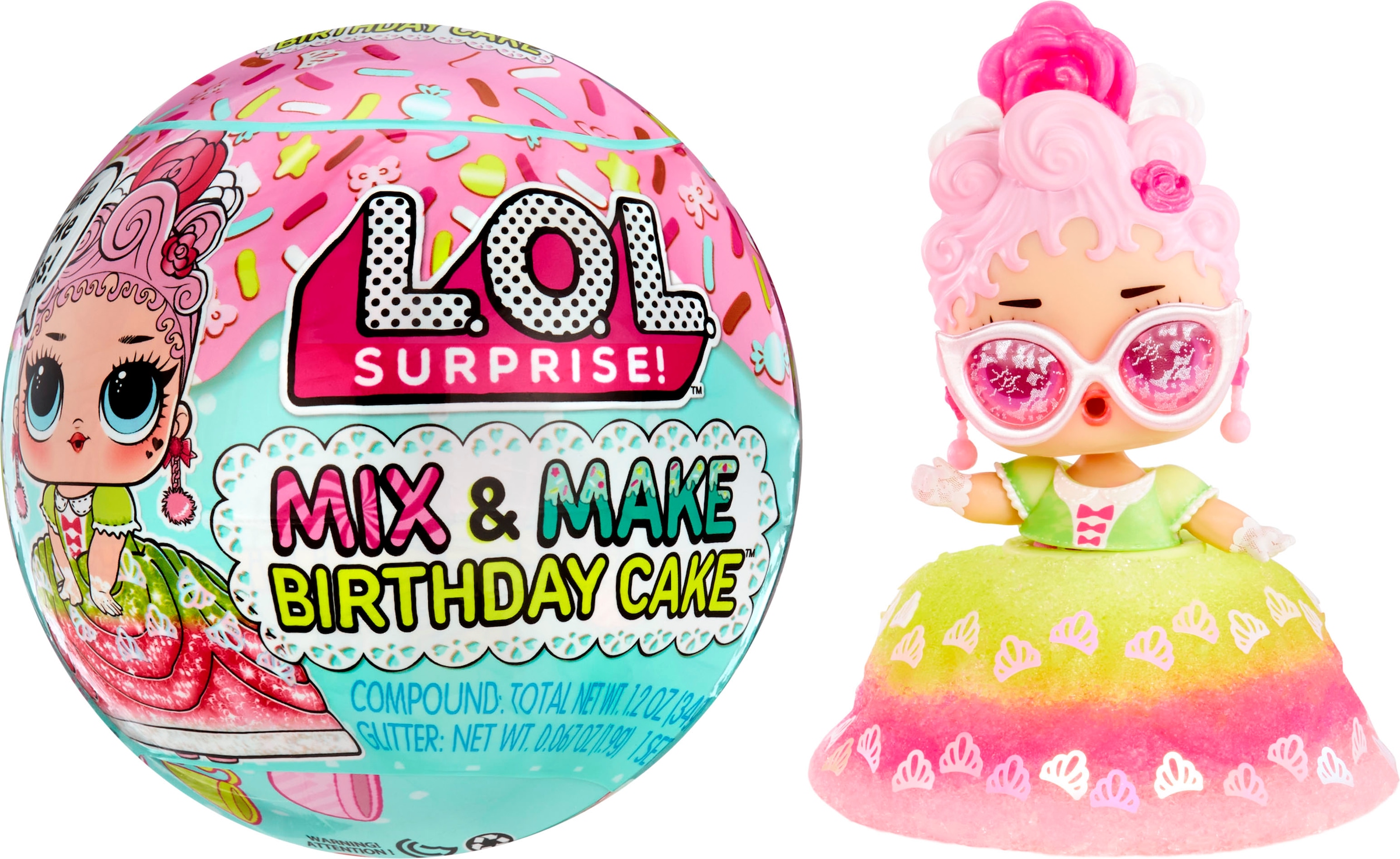 Kreativset »L.O.L. Surprise Mix & Mix Birthday Cake«, inkluisve Puppe