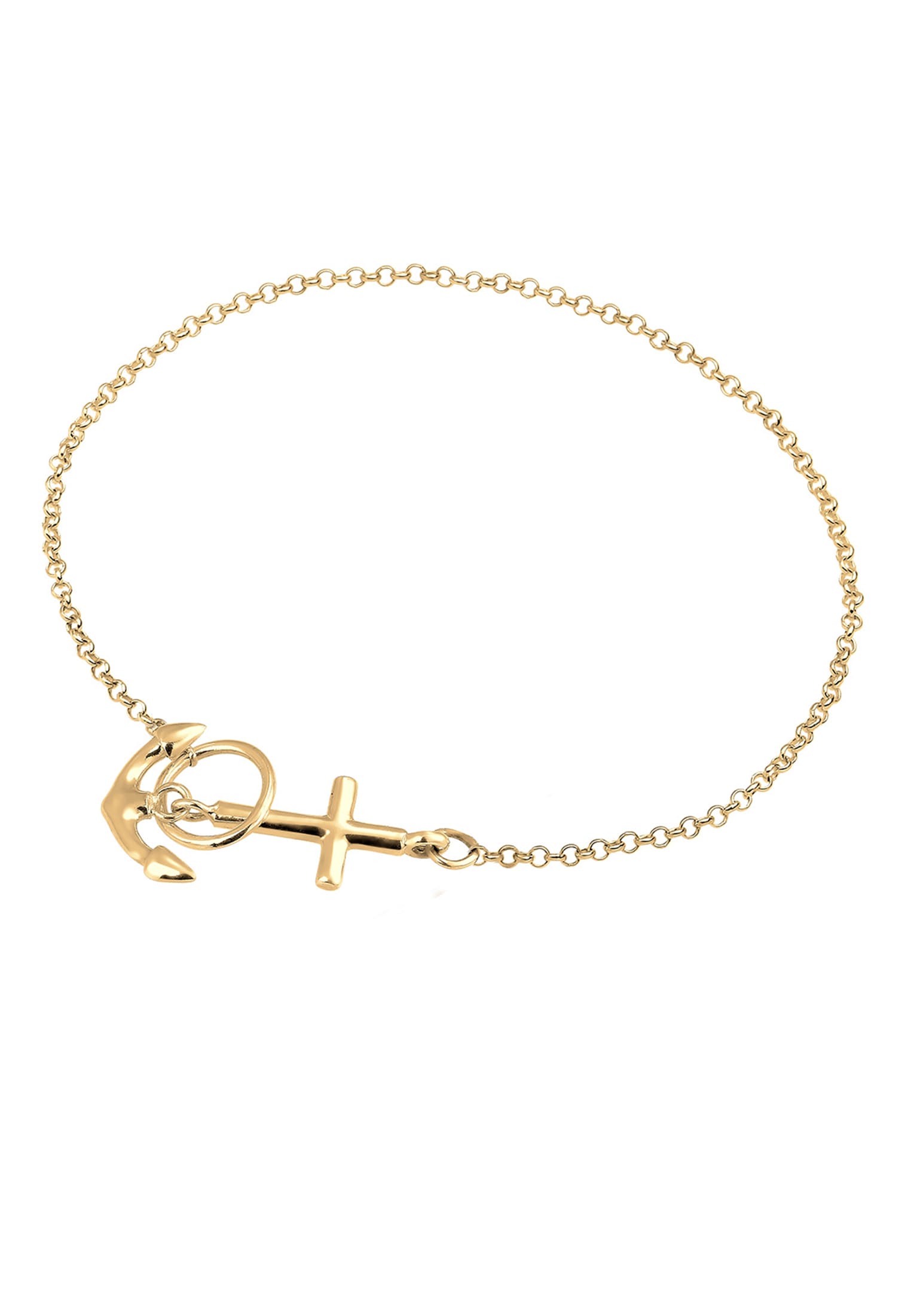 Elli Armkette »Armband Anker Kreuz 925 Silber«