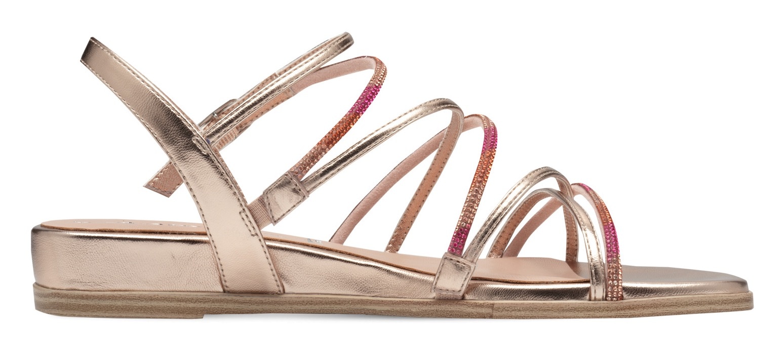 Tamaris Keilsandalette, Riemchensandale, Sommerschuh mit glizernden Strasssteinchen