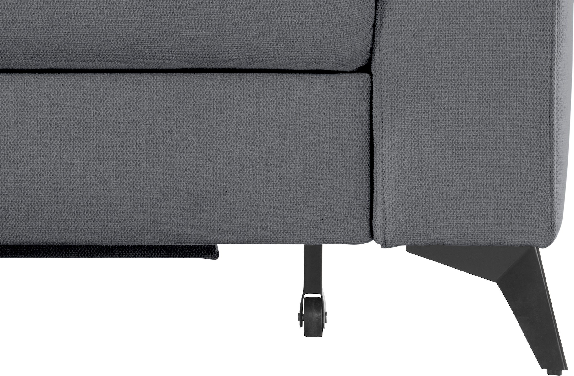 Places of Style Ecksofa »Lolland L-Form«, Wahlweise mit Bettfunktion und Stauraum, auch mit abwischbarem Bezug
