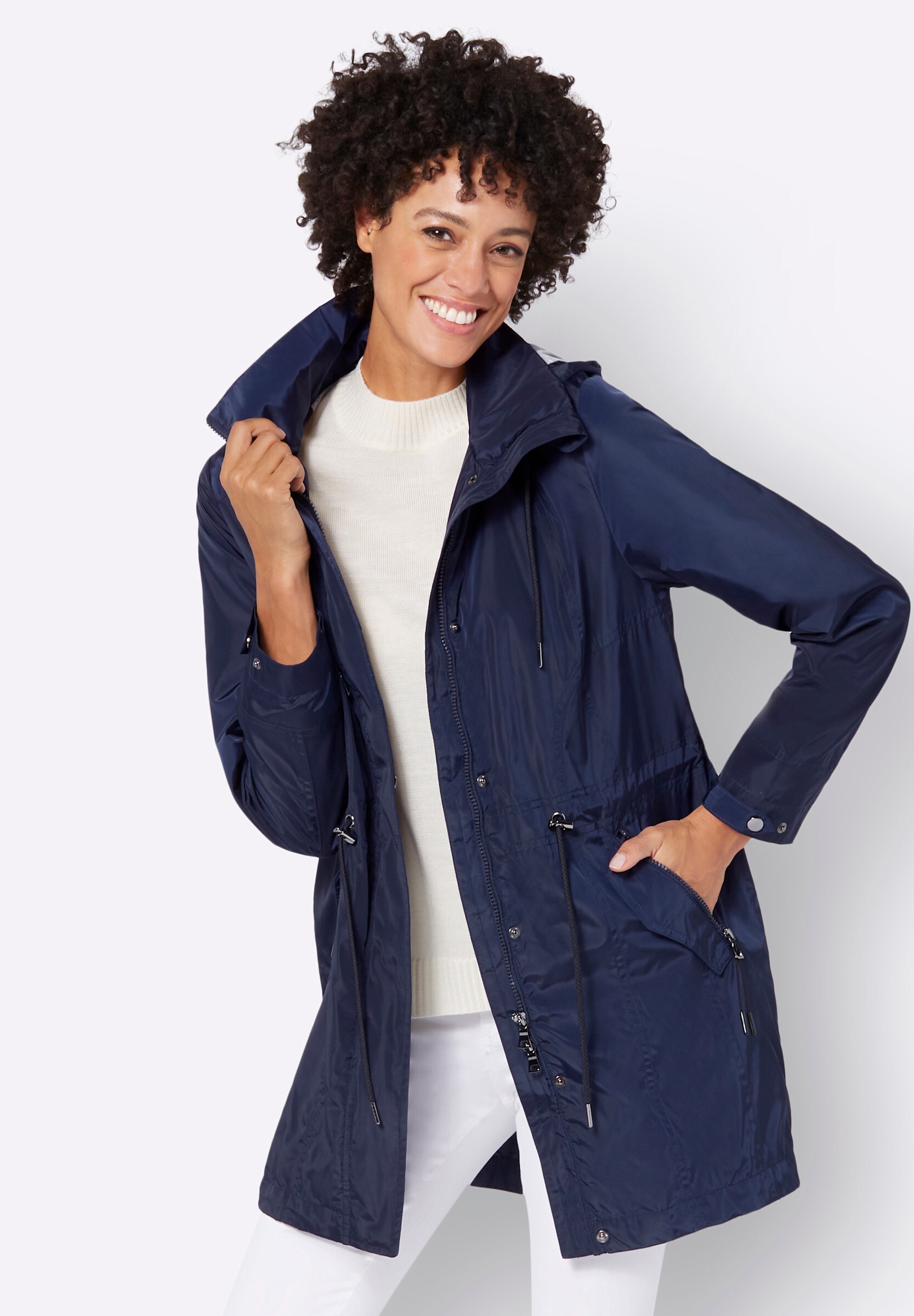 Witt Parka »Parka Parka mit Jerseyfutter in Melange-Optik« Abnehmbare Kapuze