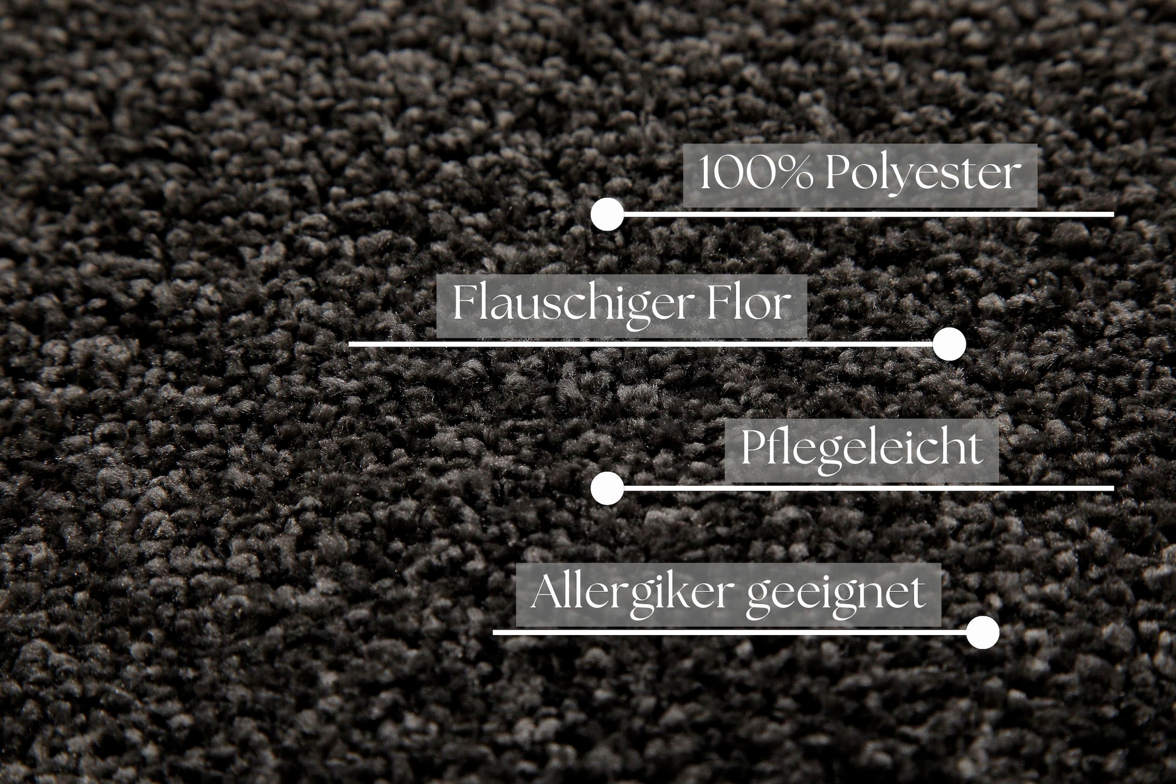 my home Hochflor-Teppich »Yvaine, auch als Läufer erhältlich«, rechteckig, 25 mm Höhe, Langflor, Shaggy, dichter weicher Hochflor, meliert, Wohnzimmer