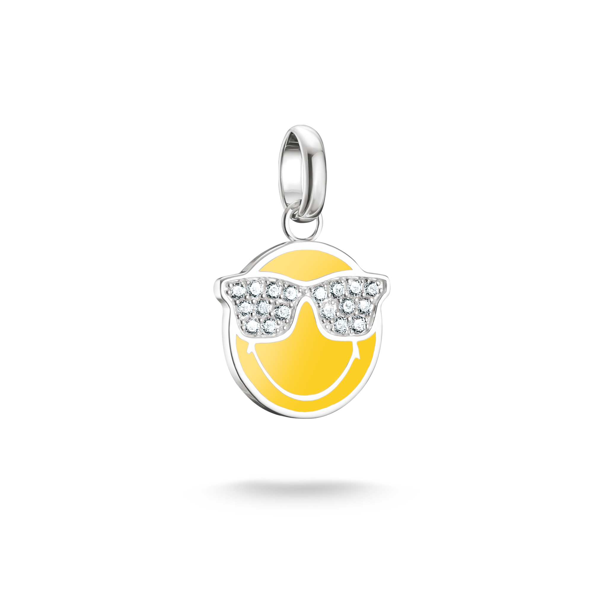 THOMAS SABO Charm-Einhänger »SMILEYWORLD® Sunglasses Charm - Connect« mit Zirkonia (synth.)