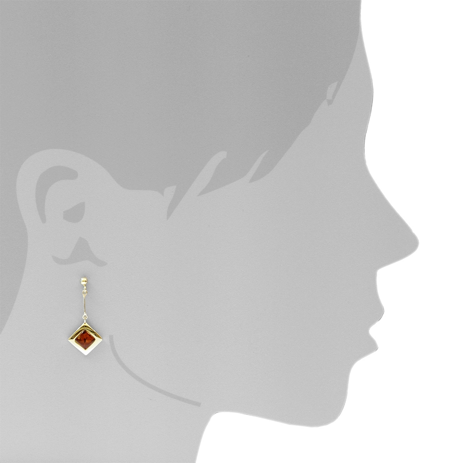 OSTSEE-SCHMUCK Paar Ohrhänger »- Vica - Gold 333/000 - Bernstein«