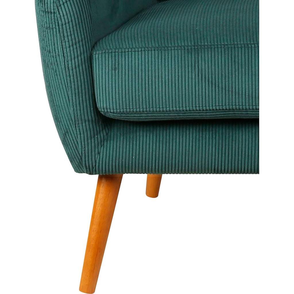 Home affaire Ohrensessel »Yamuna«, mit toller Sitzpolsterung, Gestell und Füße aus Massivholz, Sitzhöhe 47 cm