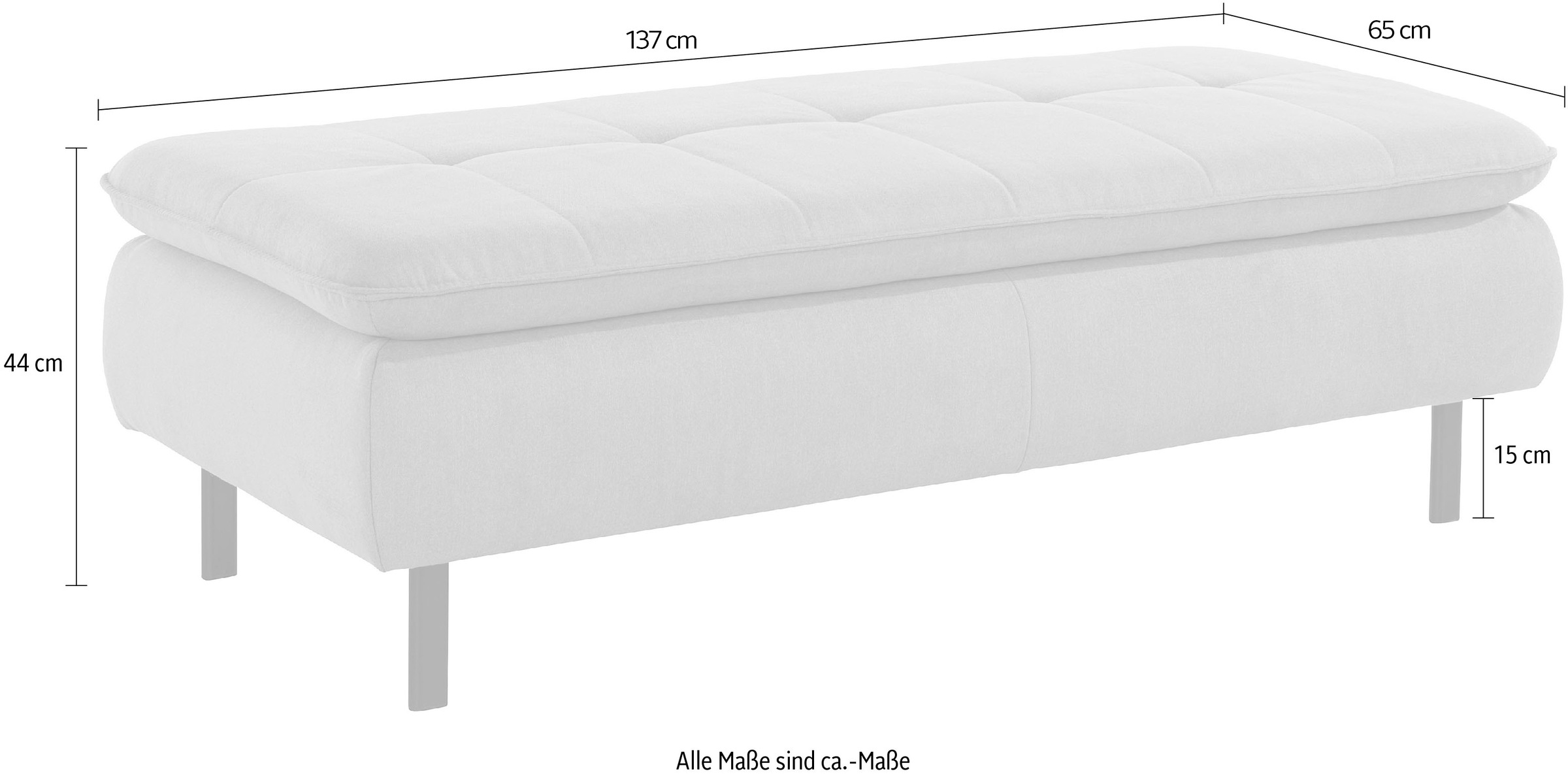 INOSIGN Hockerbank »Birkholm«, passend zur Serie "Birkholm", B/T/H: 137/65/44 cm