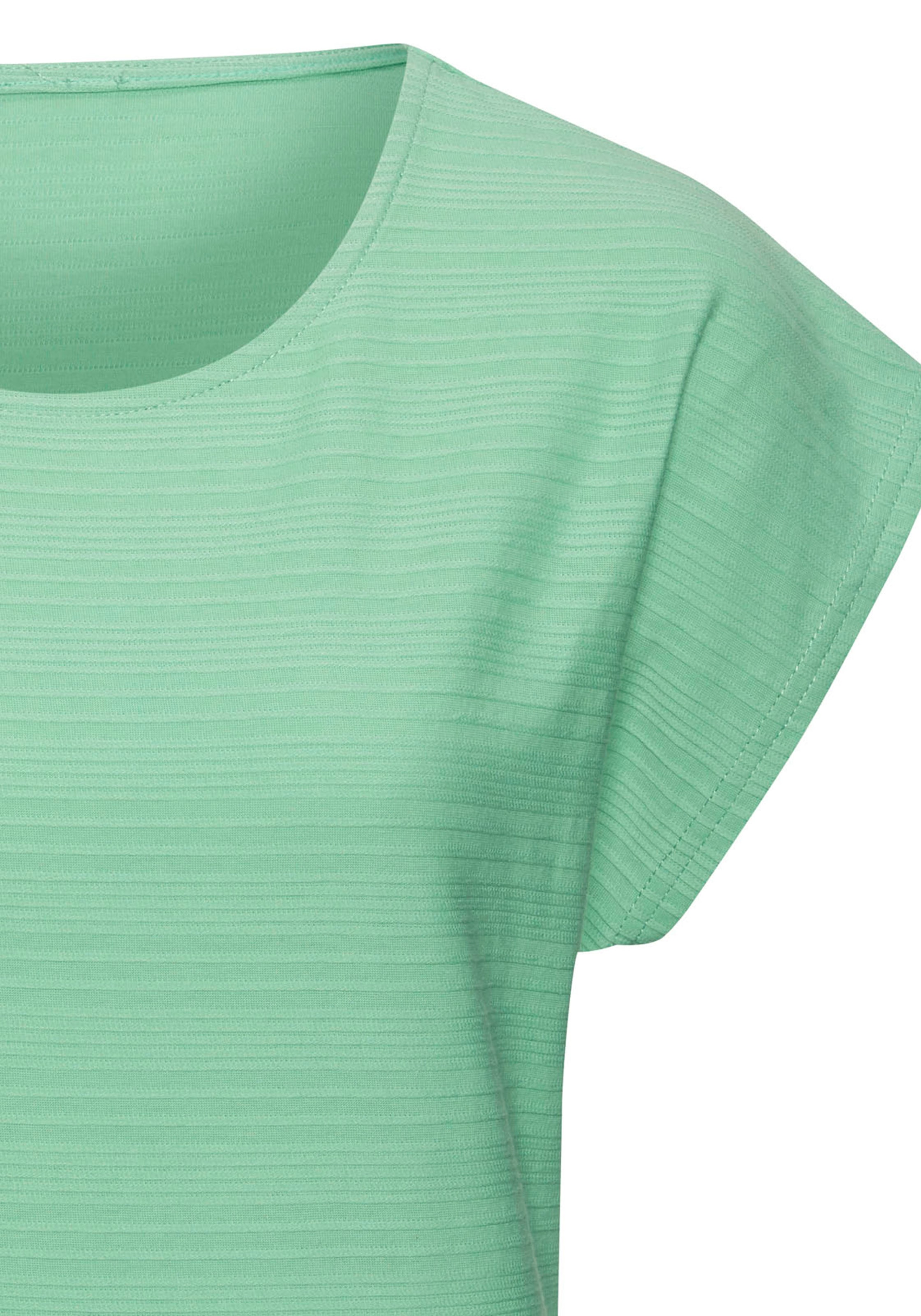 Vivance T-Shirt »mit modischer Streifenstruktur«, aus weicher Baumwoll-Qualität
