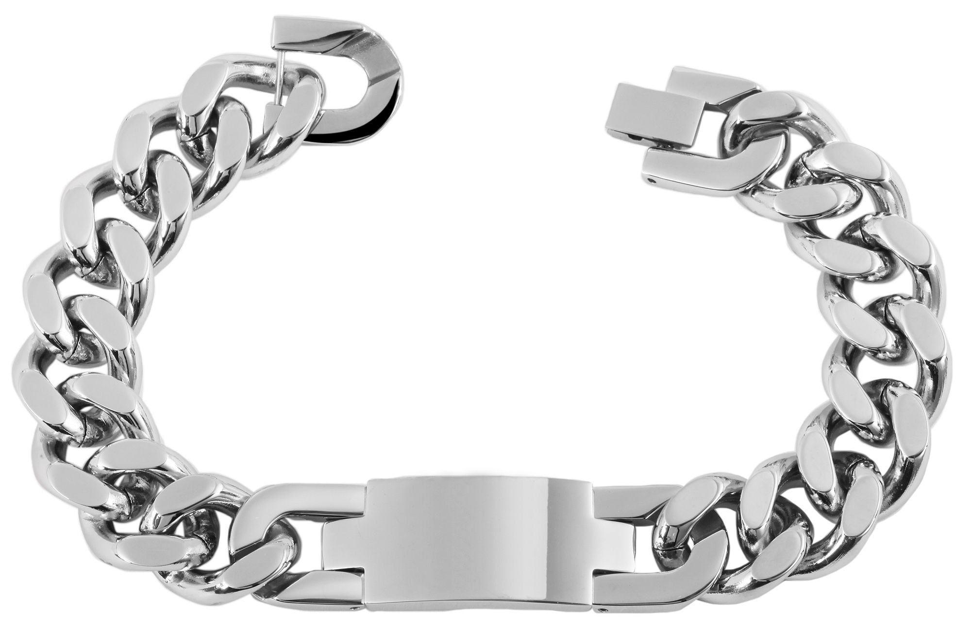 Adelia´s Panzerarmband »Herren Armband ¿ Panzerarmband aus Edelstahl 21,5 cm«