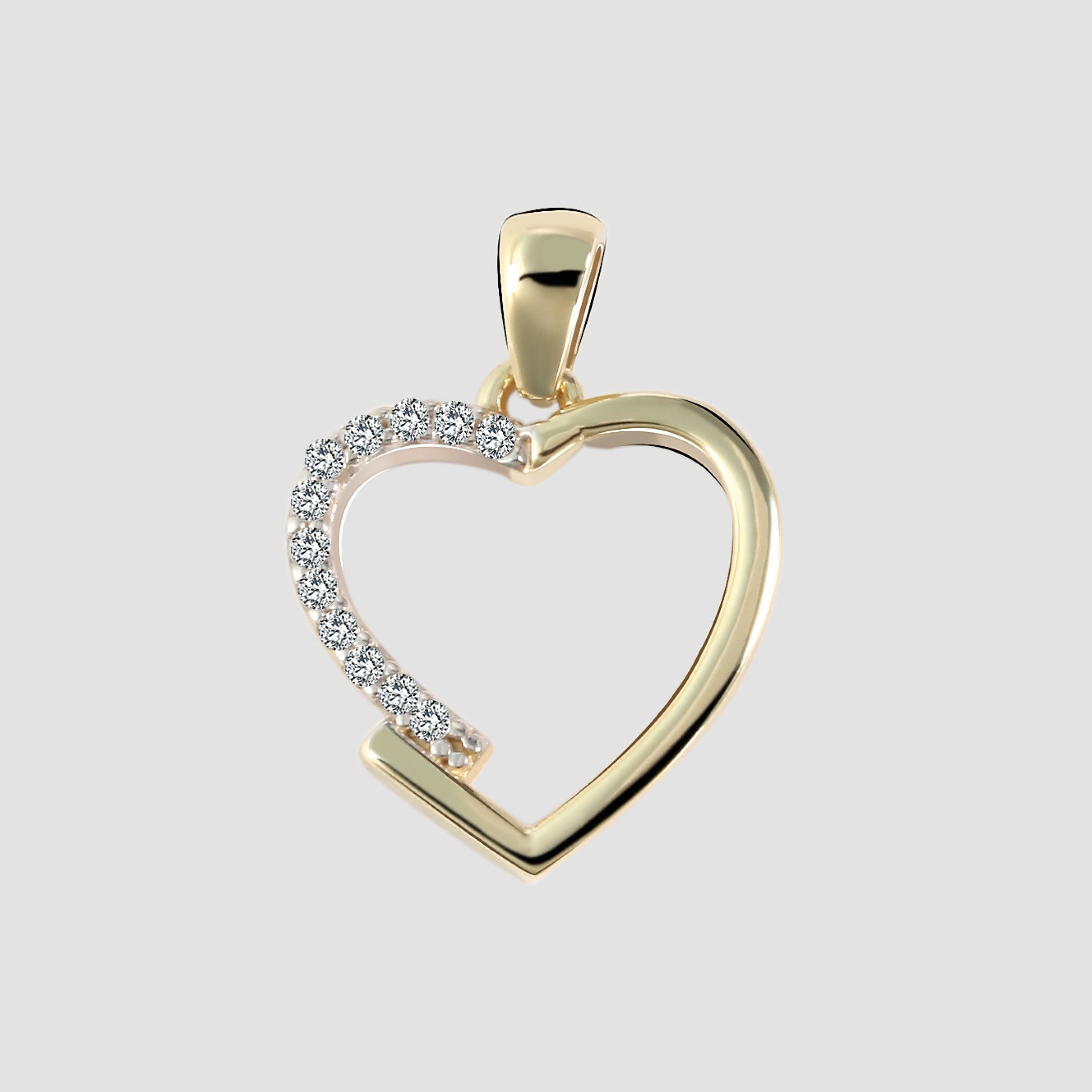 Adelia´s Herzanhänger »Damen Anhänger ¿ Herz Herzanhänger aus 375 Gold mit Zirkonia«