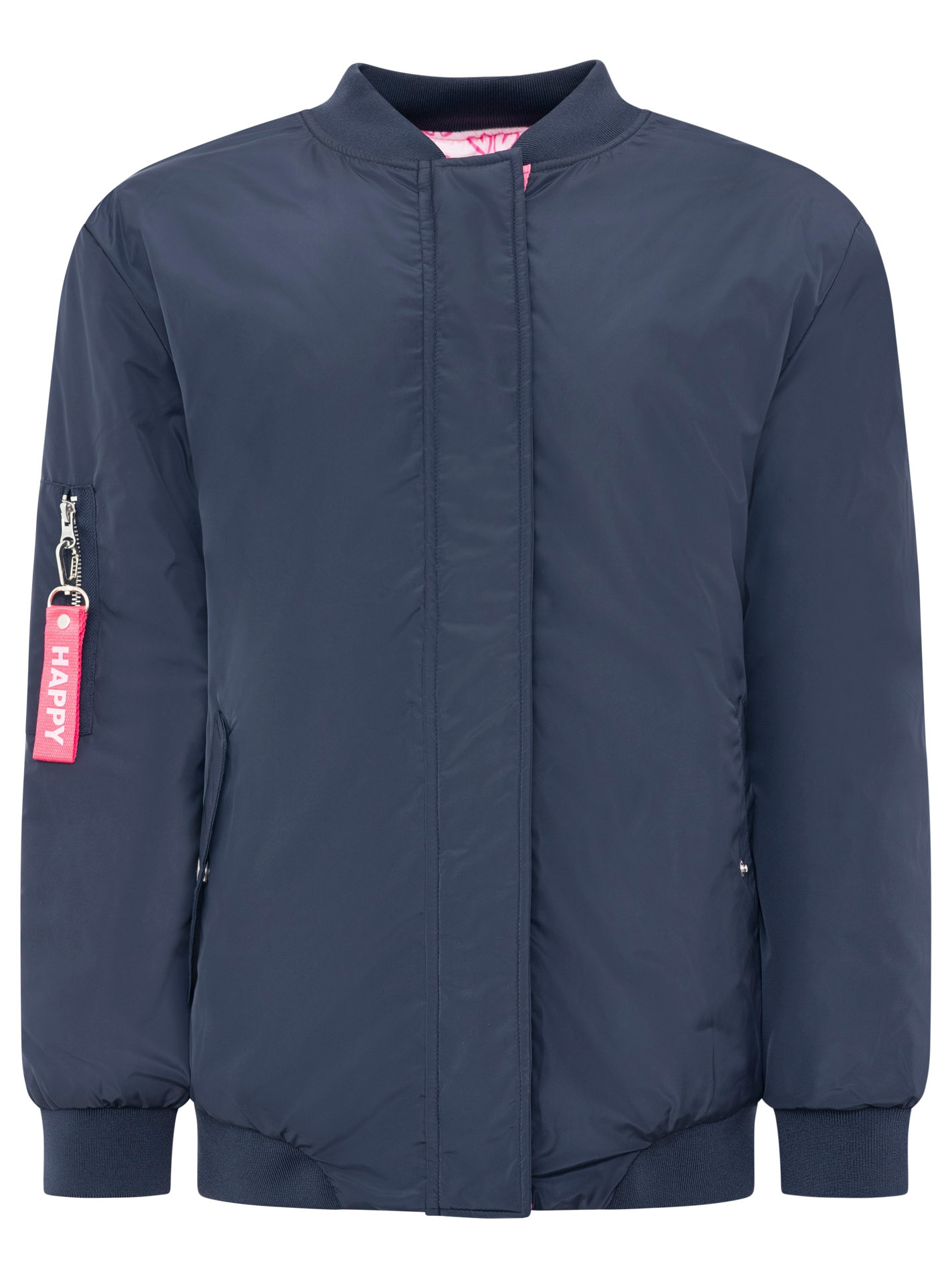 Zwillingsherz Bomberjacke »"Happy"« ohne Kapuze verdeckter Reißveschluss, Taschen