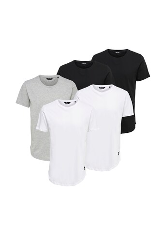 ONLY & SONS T-Shirt »MATT LIFE LONGY SS TEE 5-PACK«, (Packung, 5 tlg., 5er-Pack) kaufen