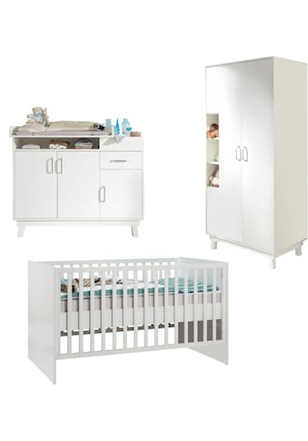 roba® Babyzimmer-Komplettset »Nordic, weiß«, (Set, 3 St., Kinderbett, Wickelkommode,... kaufen