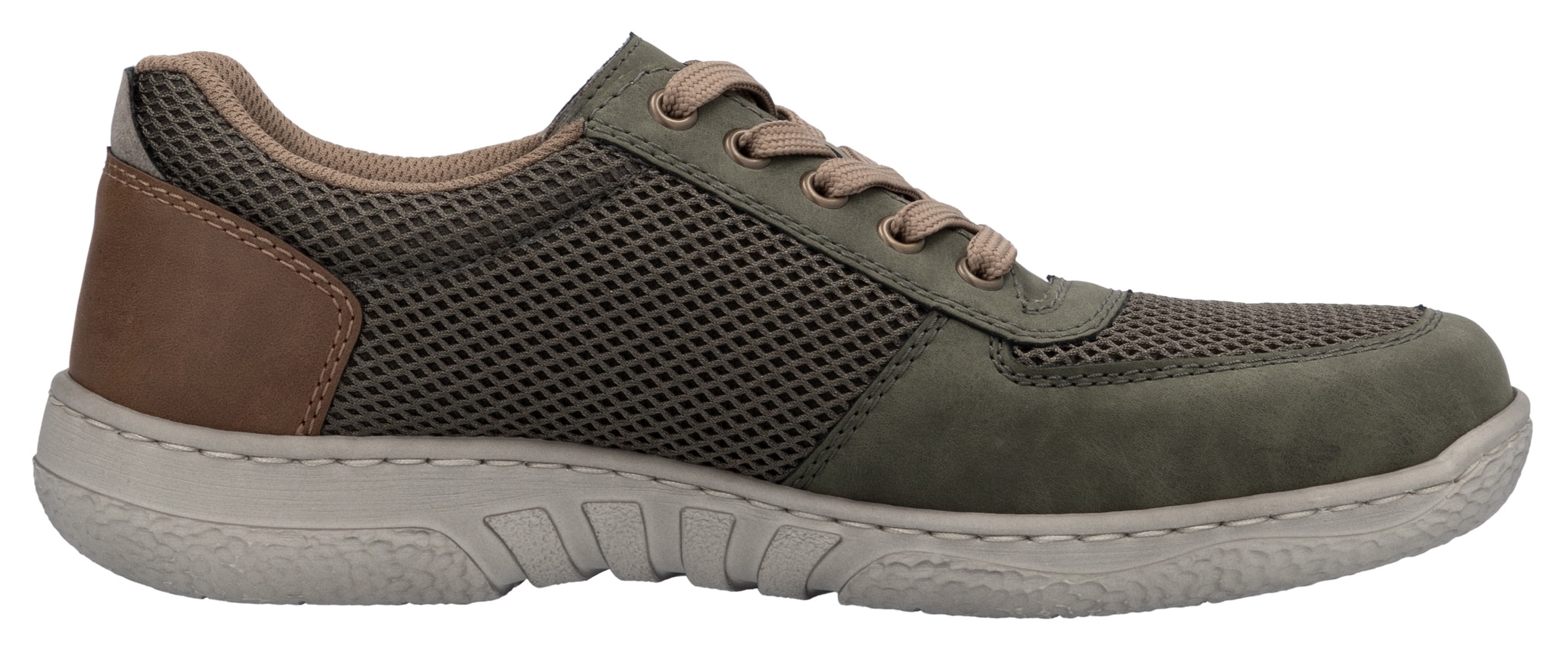 Rieker Sneaker, Halbschuh, Schnürschuh, Freizeitschuh mit seitlichem Reißverschluss