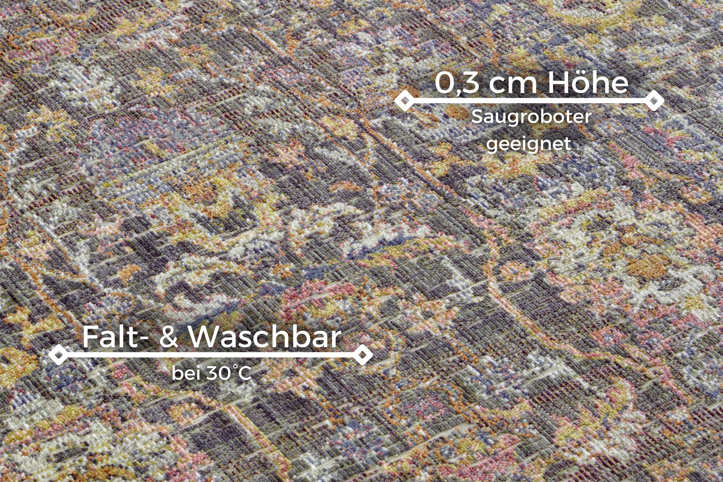 NORTHRUGS Teppich »Luxor«, rechteckig, 3 mm Höhe, In-& Outdoor, Läufer, wetterfest, Balkon, Wohnzimmer, Orient