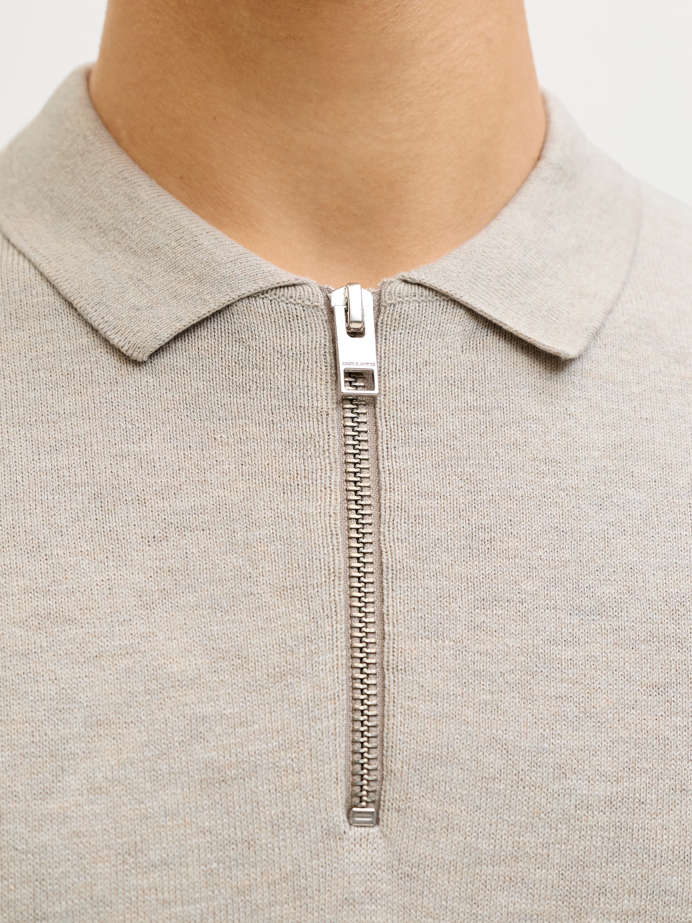 Jack & Jones Kurzarmpullover »JJEEMIL KNIT ZIP POLO SS SN« mit kurzem Reißverschluss