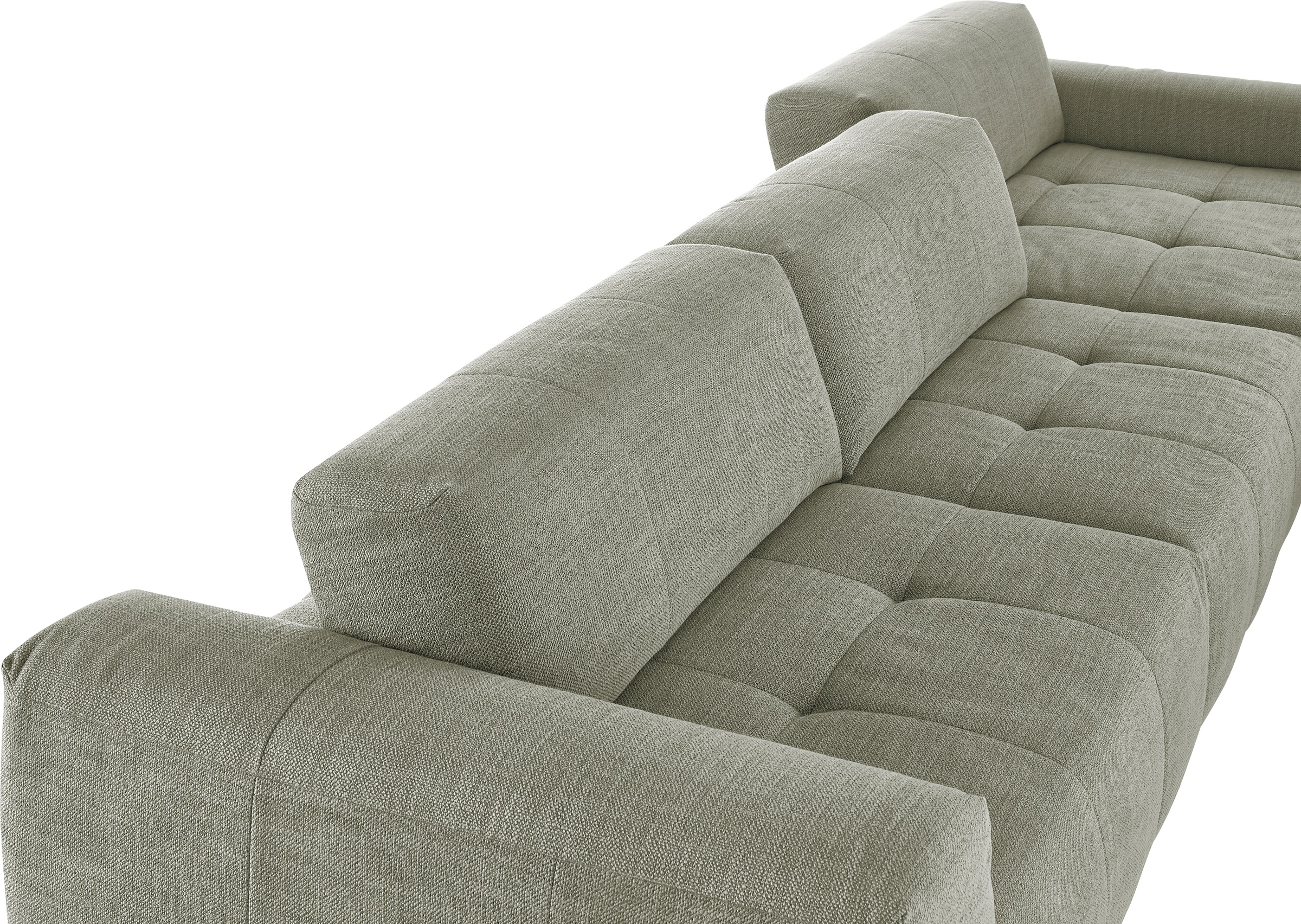 3C Candy Ecksofa »Yoshy mit Komfortfunktionen, modern und bequem, L-Form«, Zwei verschiedene Sitztiefen durch verstellbare Rückenlehne