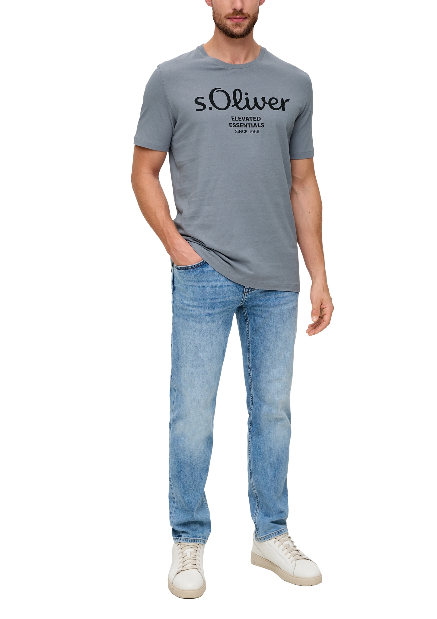 s.Oliver T-Shirt, aus atmungsaktiver Baumwolle