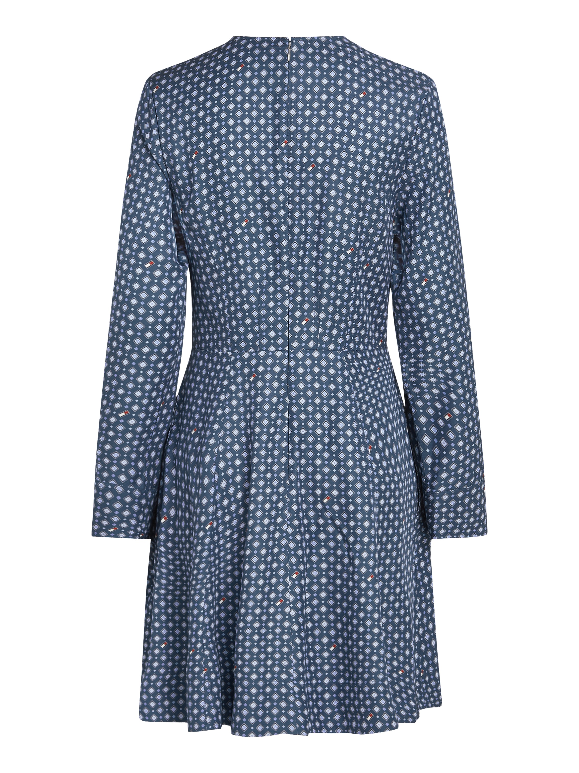 Tommy Hilfiger Blusenkleid »FOULARD FIT & FLARE KNEE DRESS«, mit Tommy Hilfiger Markenlabel