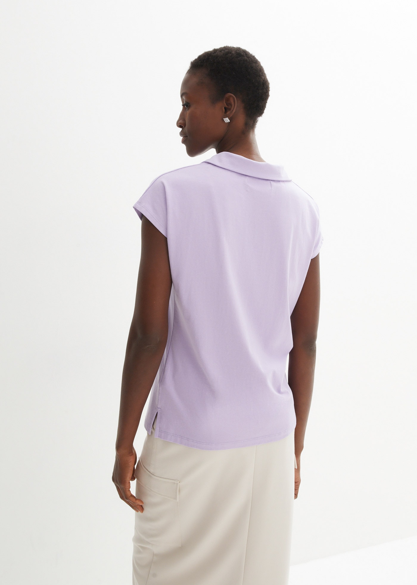 bonprix T-Shirt 1 Regular Fit Passform, Kurzarm, offener Polokragen