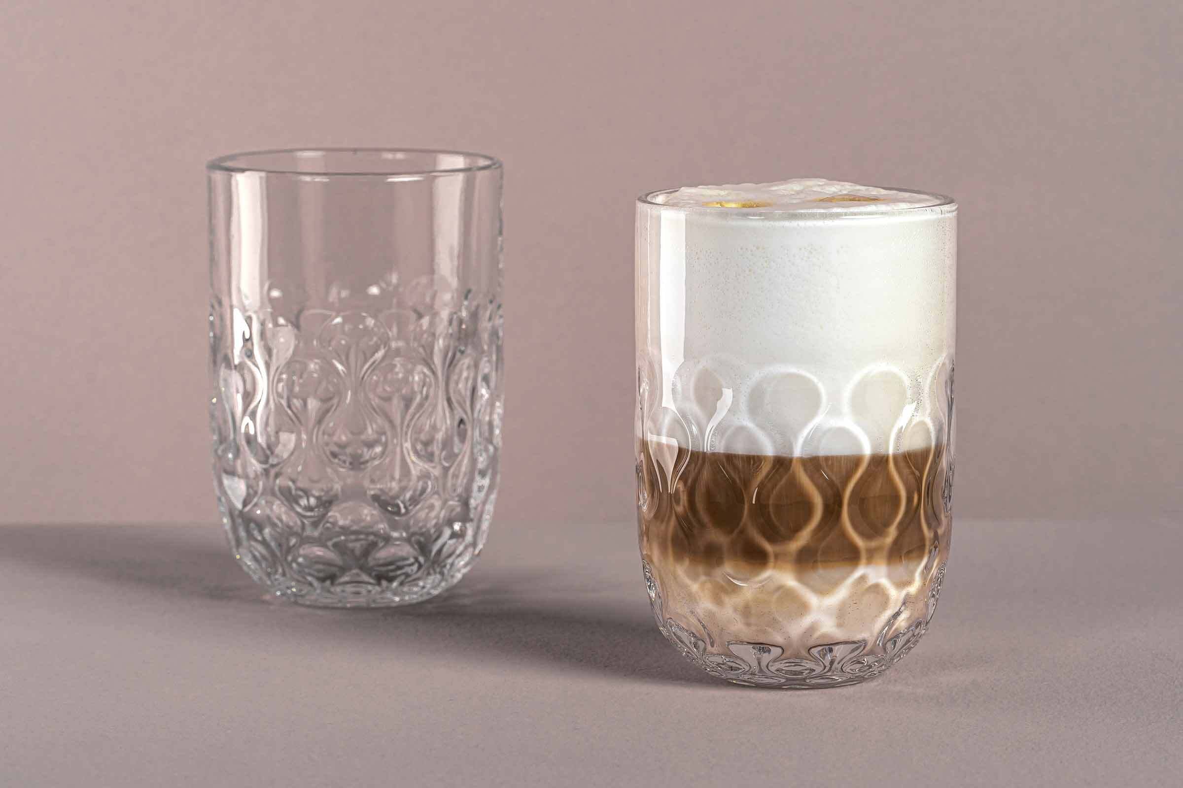 LEONARDO Latte-Macchiato-Glas »Latte Macchiato Gläser (2) Gocce 390 ml 2er Set transparent«