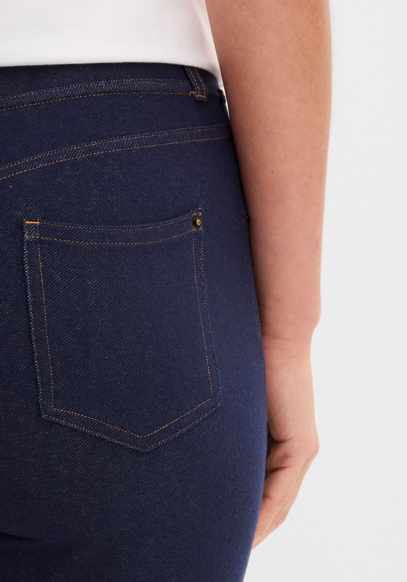 bonprix Caprileggings  in Jeansoptik, aus Baumwollmischung, Skinny Fit