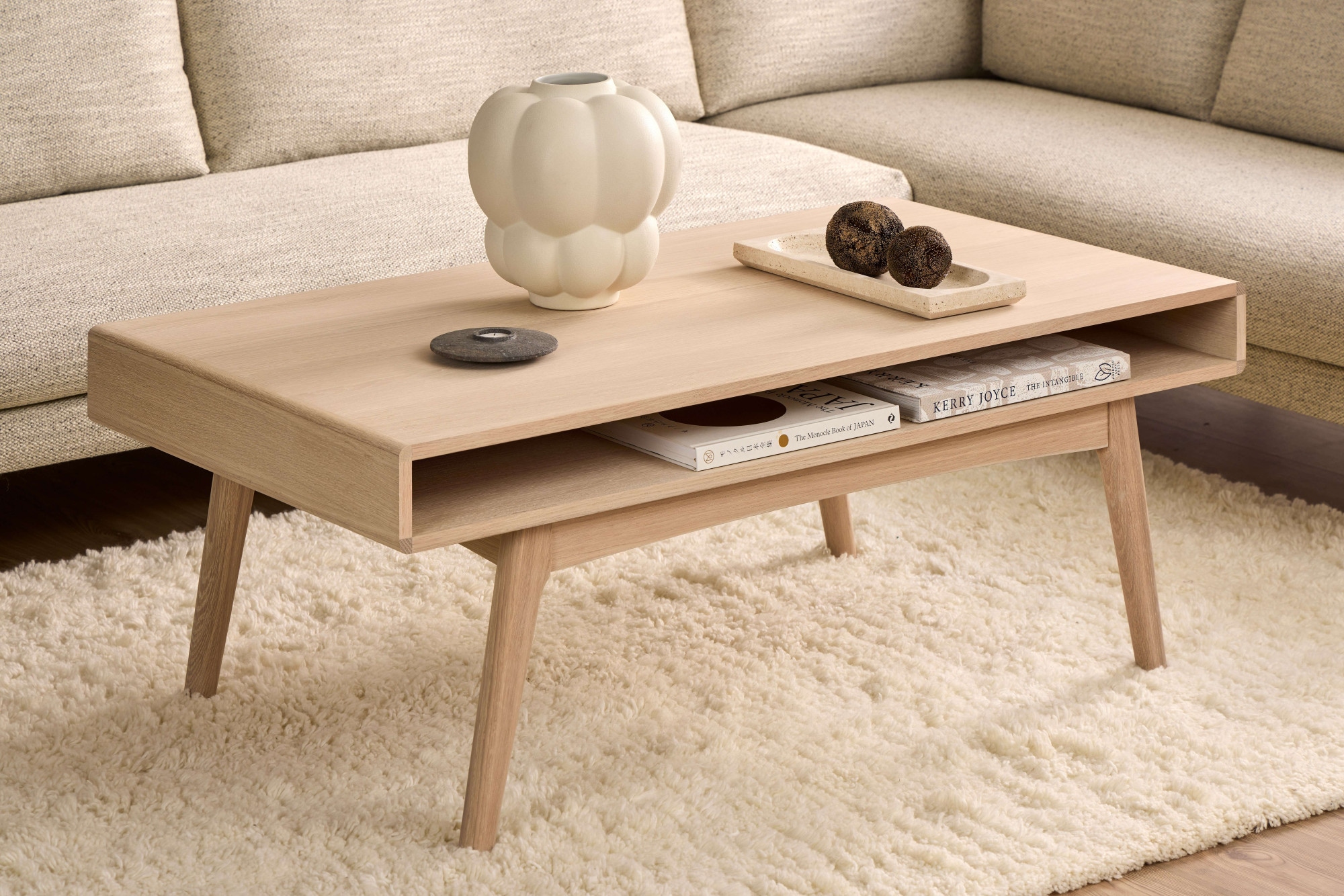 ACTONA GROUP Couchtisch »Marte, Kaffeetisch, Beistelltisch« Tisch,weiss eiche,130x70x50cm