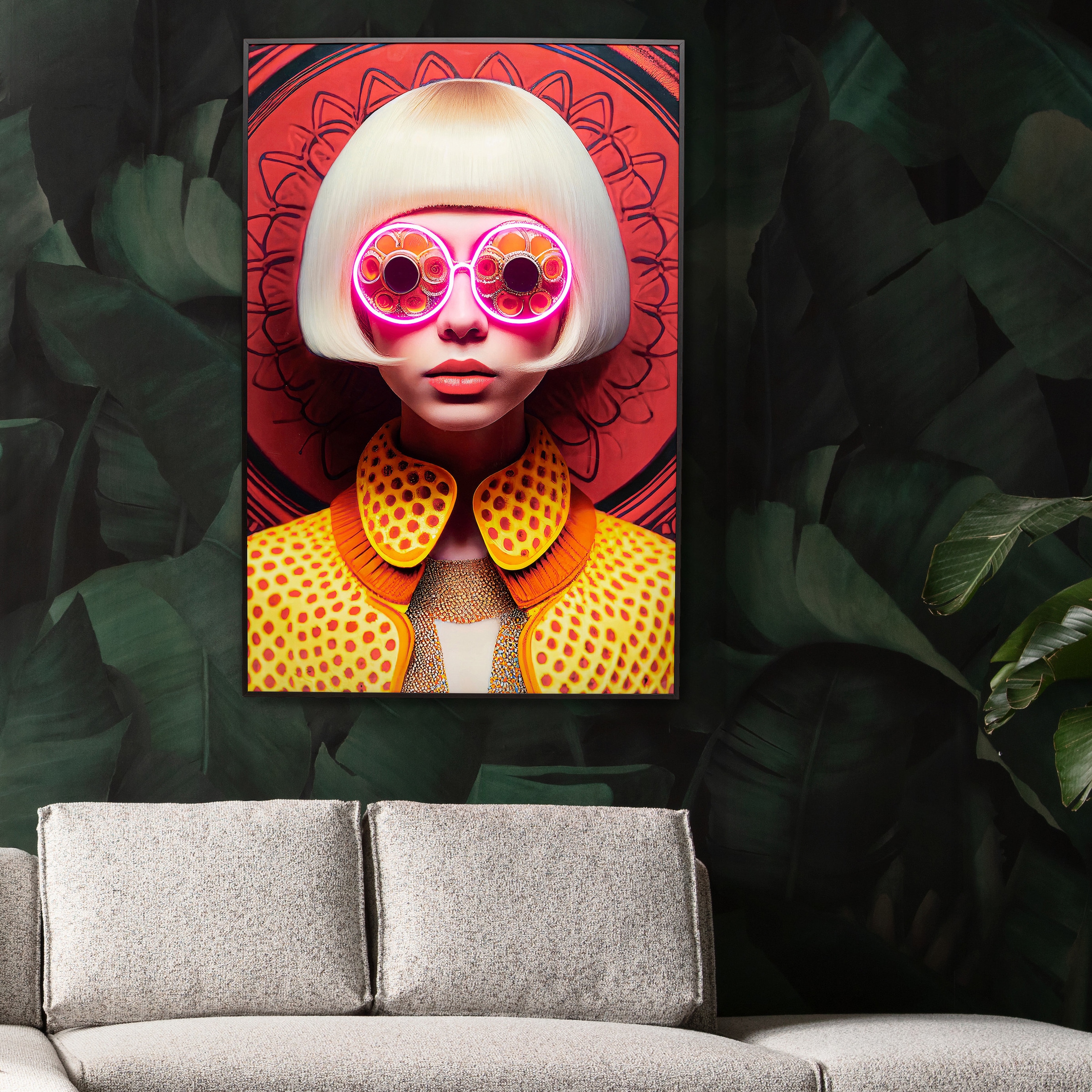 Kare Design LED-Bild »Gerahmtes Bild Fancy Lady 75x55cm« 1,  verschiedene Farben