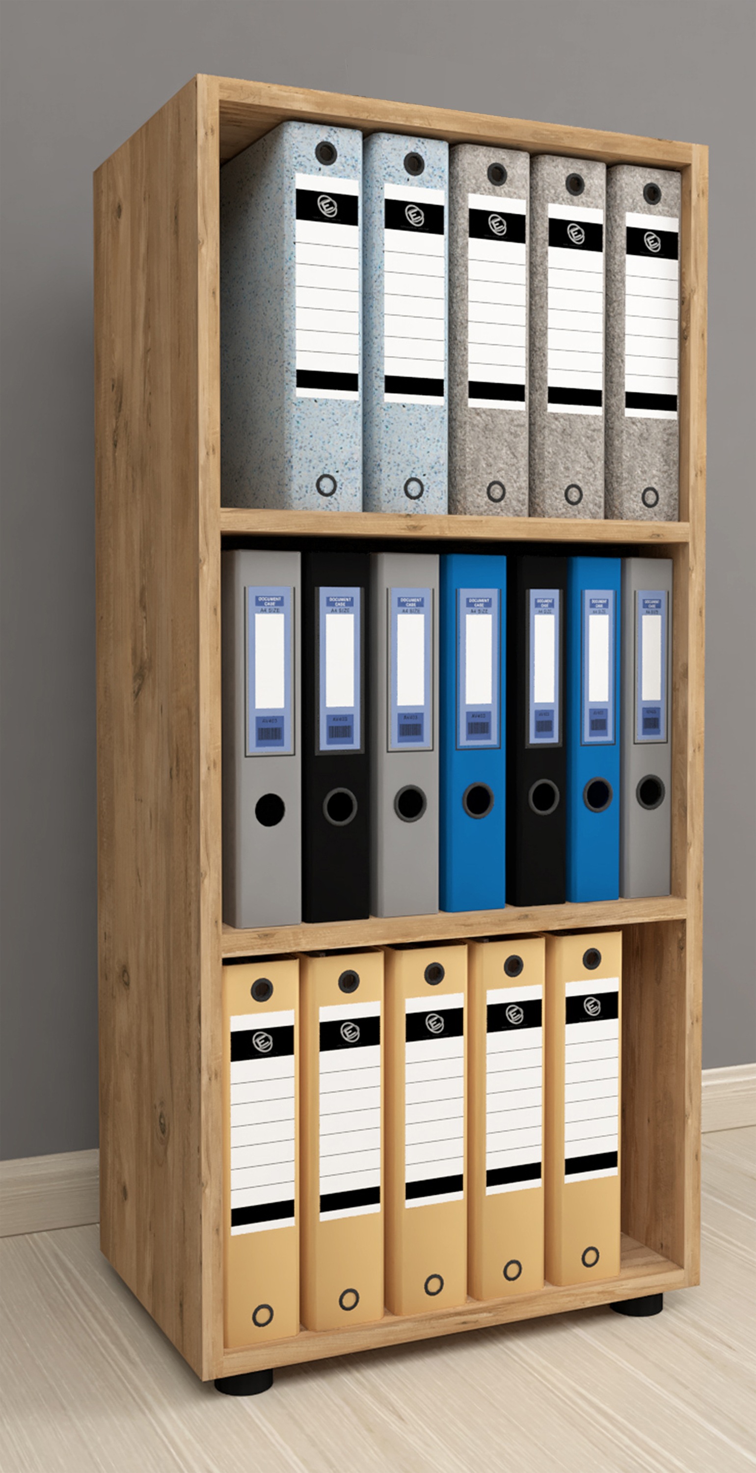 VCM Bücherregal »Holz Büro Regal Bücher Ordner Aktenregal Ulas 3f«