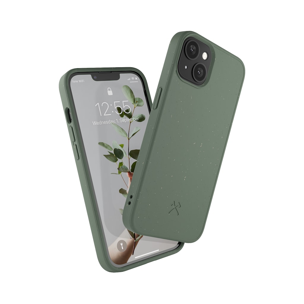 Woodcessories Smartphone-Hülle »Woodcessories - Handyhülle kompatibel mit iPhone 13 Mini«, iPhone 13 Mini, Nachhaltig aus Pflanzen