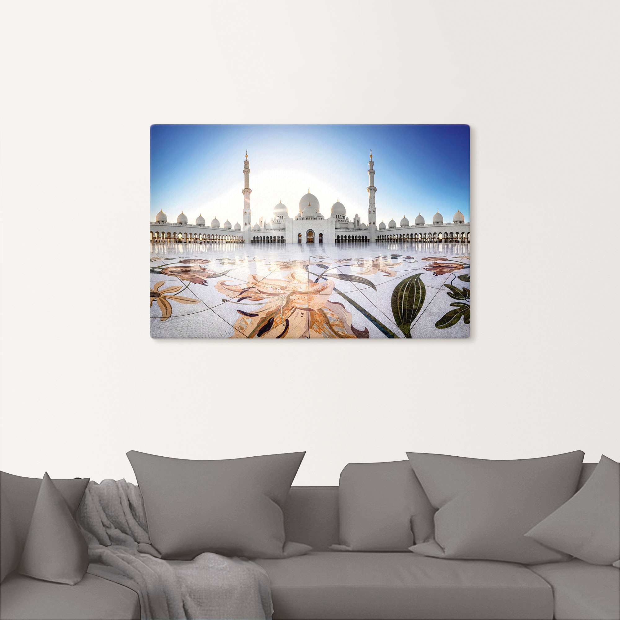 Artland Wandbild »Scheich-Zayid-Moschee II«, Gebäude, (1 St.), als Alubild, Leinwandbild, Wandaufkleber oder Poster in versch. Größen