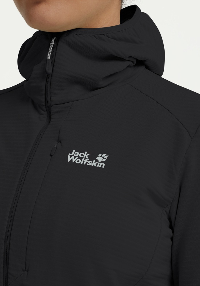 Jack Wolfskin Fleecejacke »LITESTRIDE HOODED FZ W« mit Kapuze atmungsaktiv, leicht, Übergangsjacke