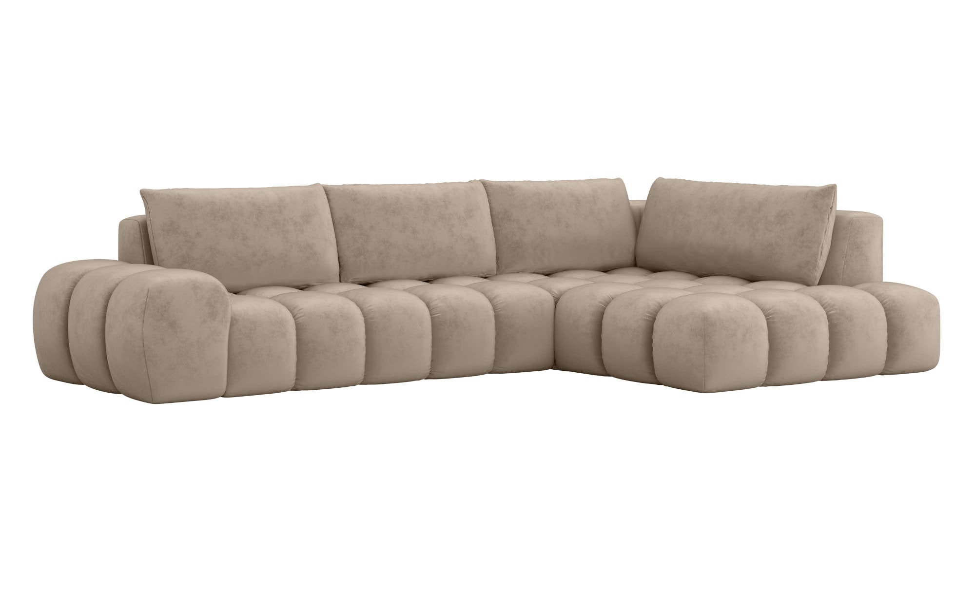 INOSIGN Ecksofa »AZITA klein, L-Form, elegant und bequem Designsofa«, lose Rückenkissen, traumhafte Steppung, Maße B/T/H: 296/176,5/89 cm