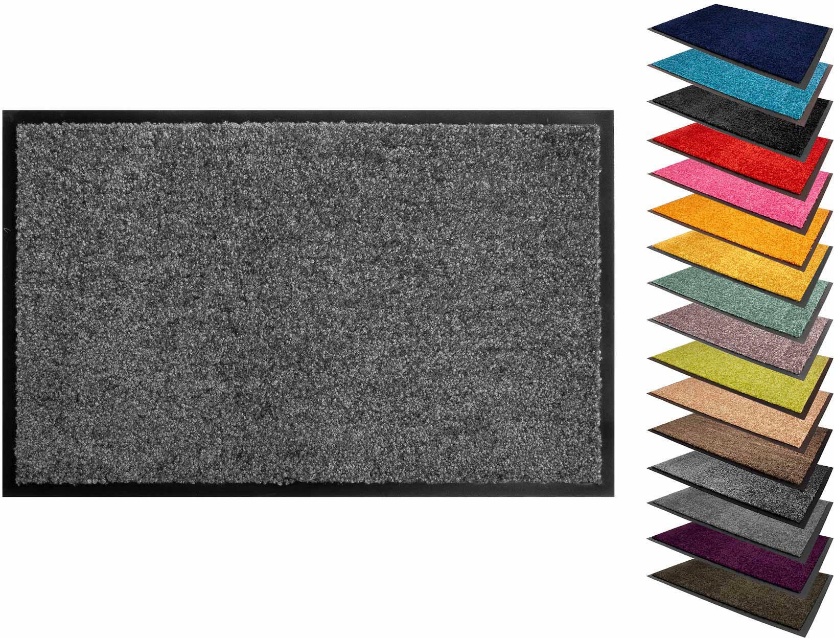 Primaflor-Ideen in Textil Fußmatte »Schmutzfangmatte CLEAN PRO, Made in Belgium«, rechteckig, 8 mm Höhe, Uni-Farben, UV-beständig, strapazierfähig, waschbar