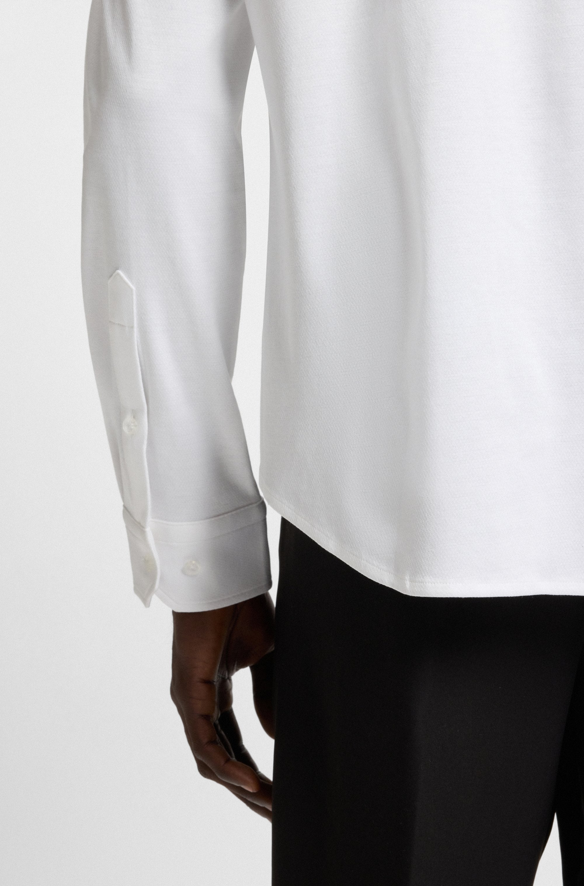 BOSS GREEN Langarmhemd »B Motion L«, softe Baumwolle, Vier-Wege-Stretch, knitterfrei