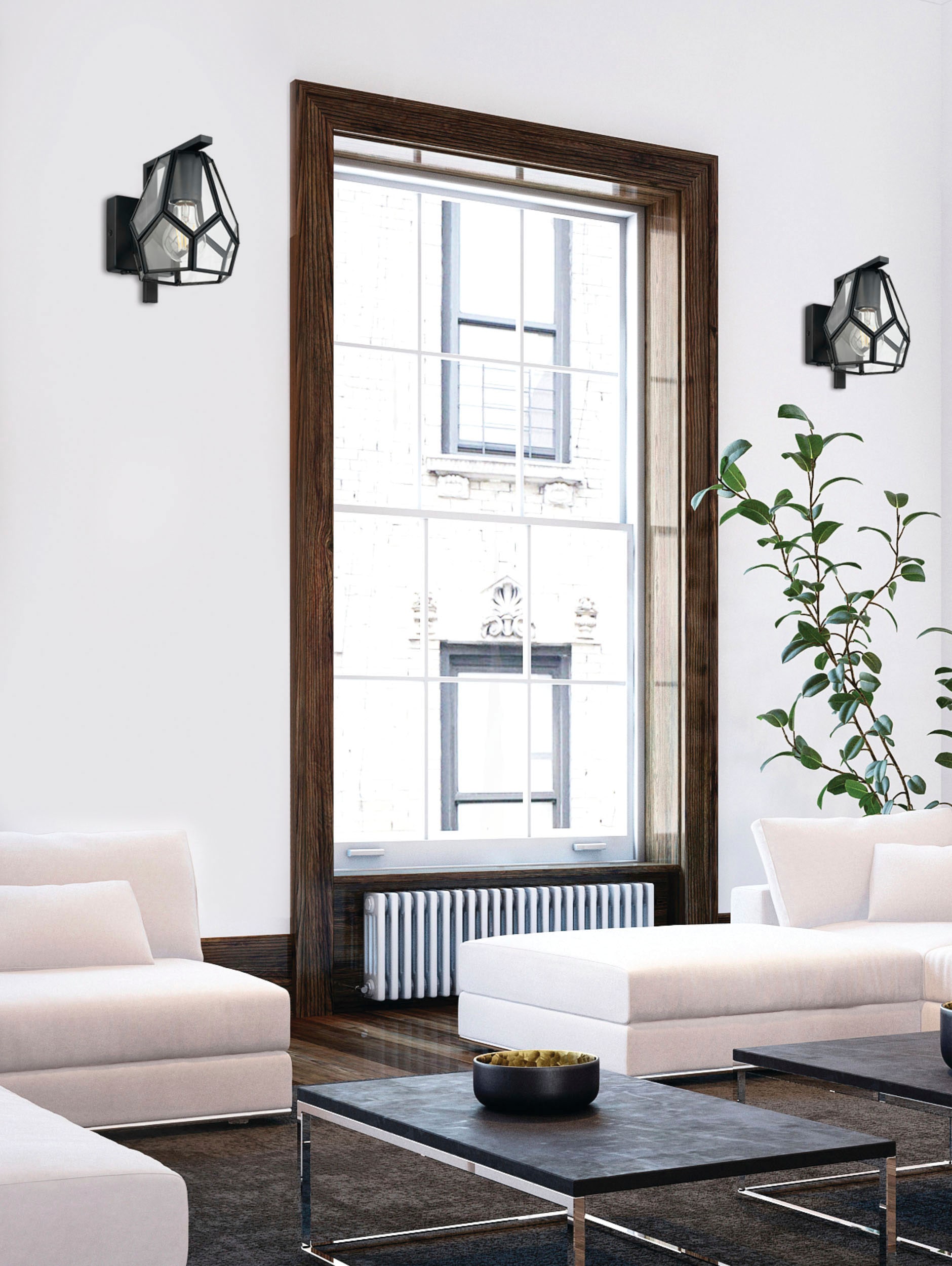 EGLO Deckenleuchte »MARDYKE« E27 1 Stk. Deckenleuchte in schwarz aus Stahl  -  exkl. E27 - 40W