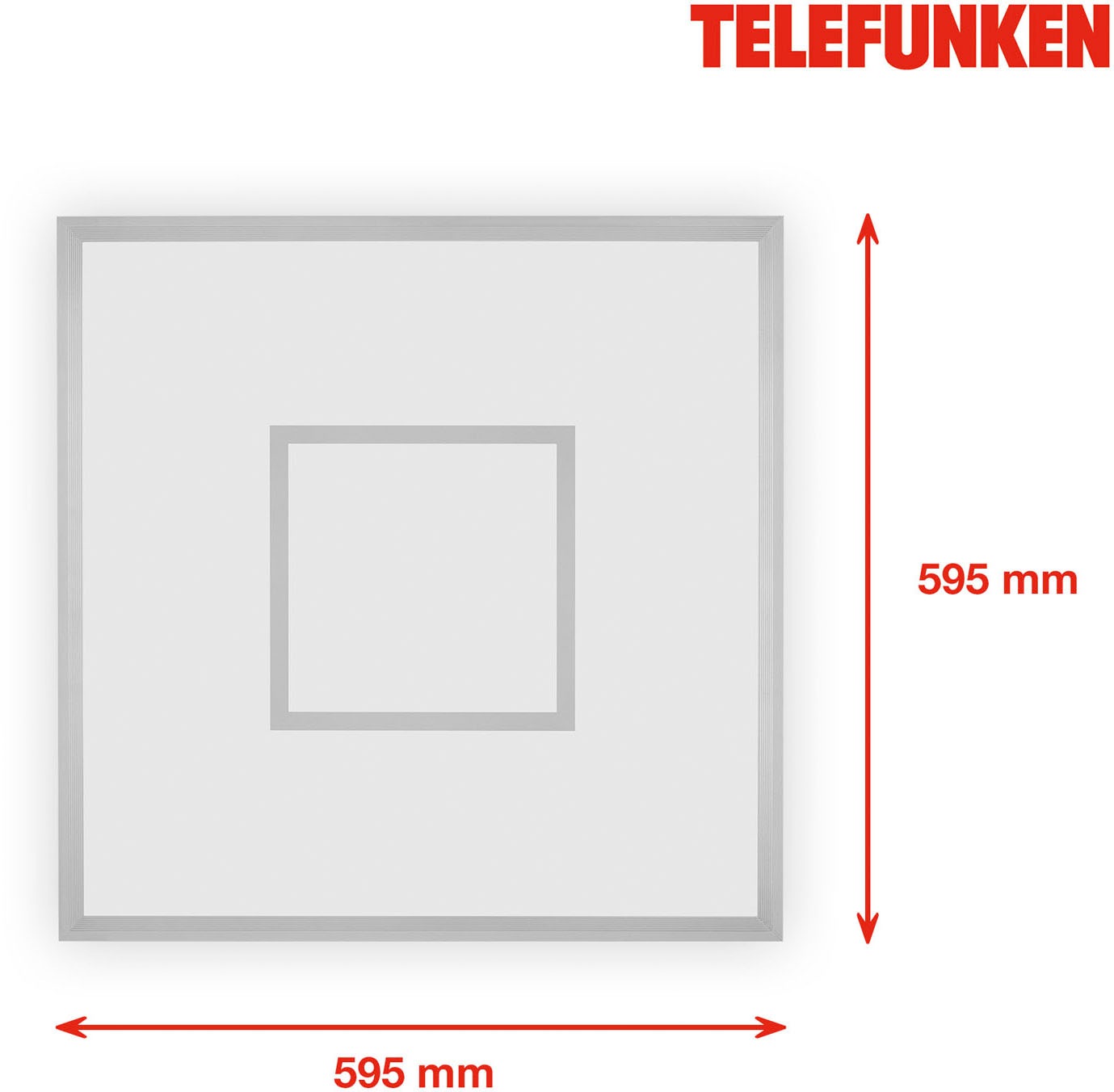 Telefunken LED Panel »319804TF MAGIC CENTO«, Leuchtmittel LED-Board | LED fest integriert, Deckenleuchte Panel CCT Steuerung Magic RGB Beleuchtung Centerlight