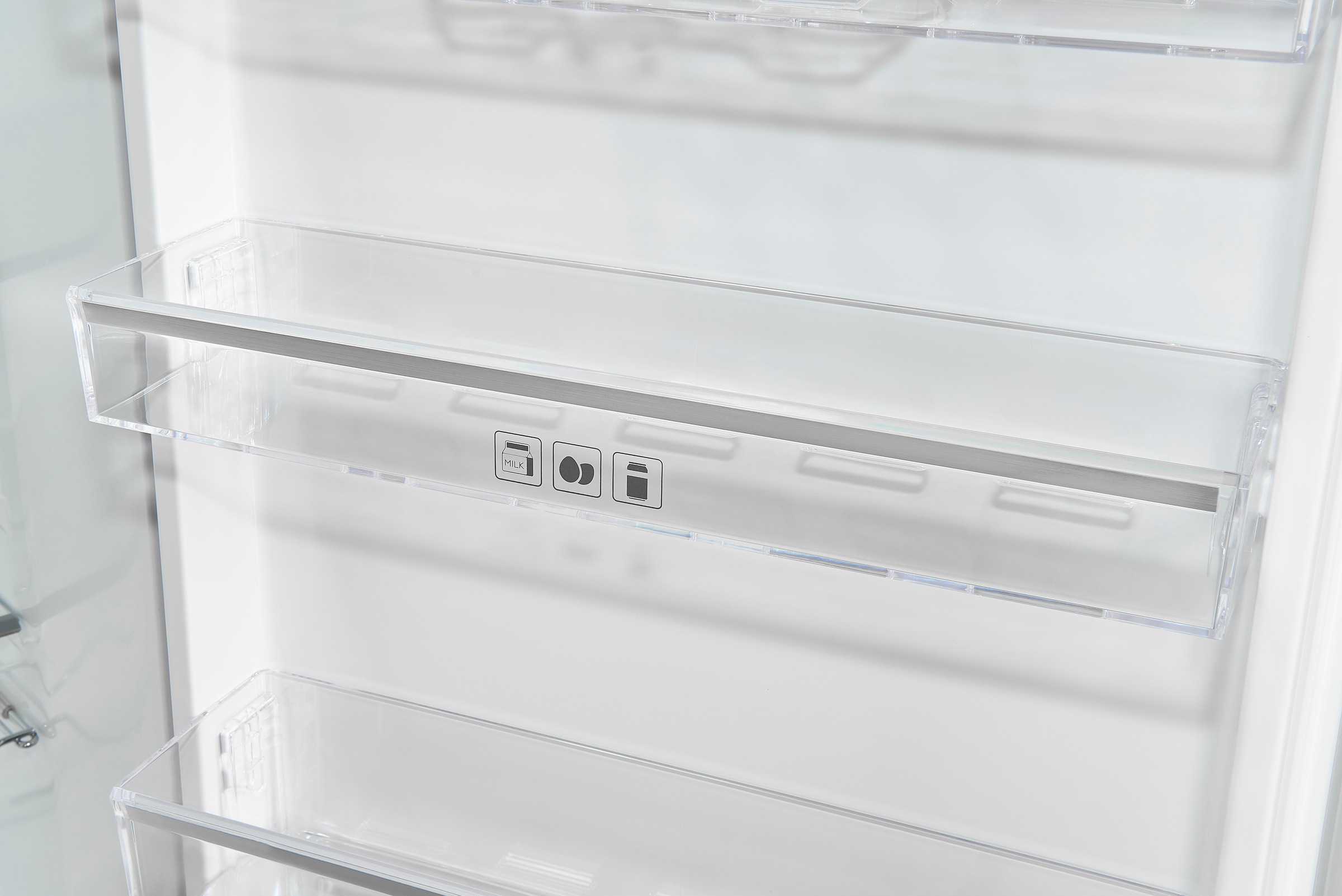 exquisit Vollraumkühlschrank »KS360-V-HE-040E inoxlook-az« 185 cm hoch 60 cm breit Praktisch & modern: Vollraumkühlschrank mit No-Frost & LED-Licht