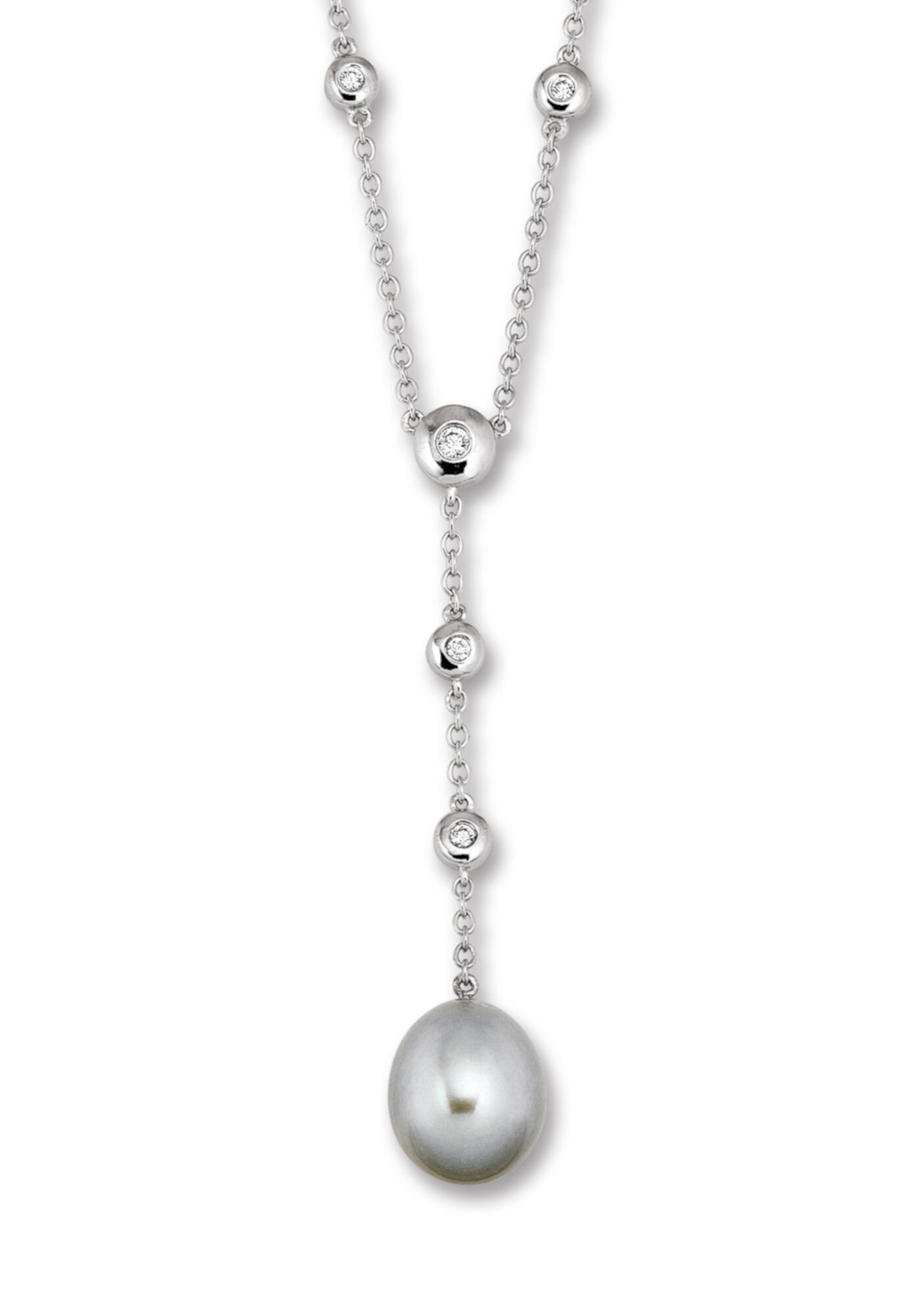 ONE ELEMENT Silberkette »Zirkonia Anker Halskette aus 925 Silber  45 cm«