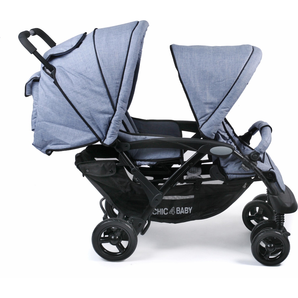 CHIC4BABY Geschwisterwagen »Duo, hellblau«