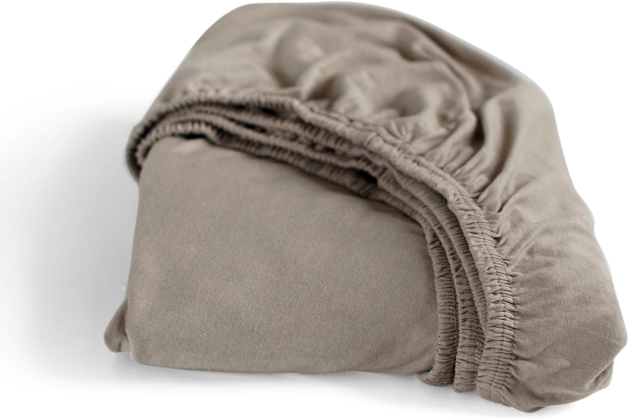 Cinderella Spannbettlaken »Doppeljersey« bügel- und knötchenfrei in grau, Größe 180x200-210 25