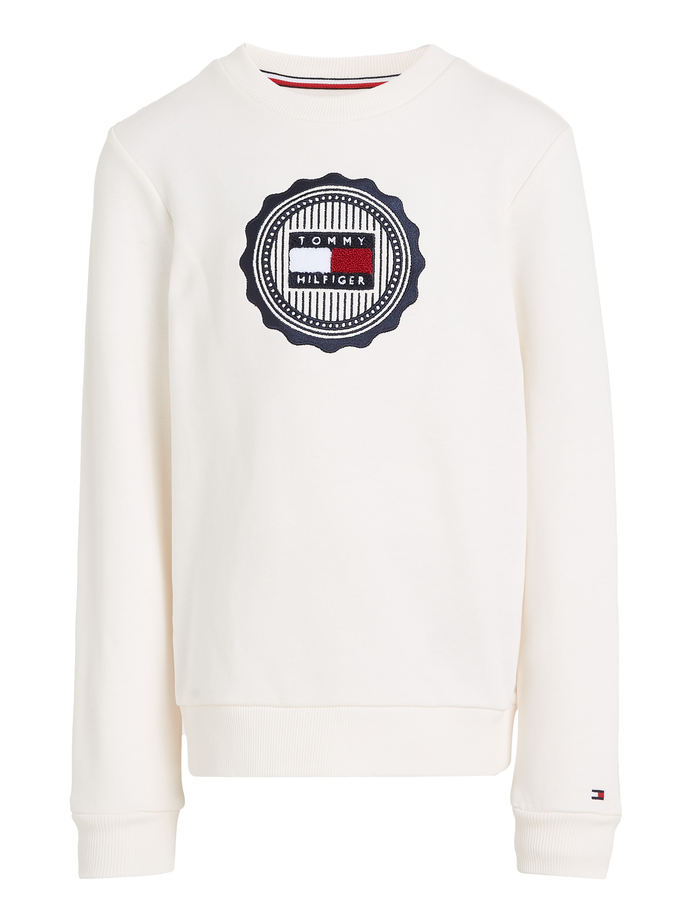 Tommy Hilfiger Sweatshirt »STAMP EMBROIDERY REG SWEATSHIRT«, Kinder bis 16 Jahre mit Logopatch