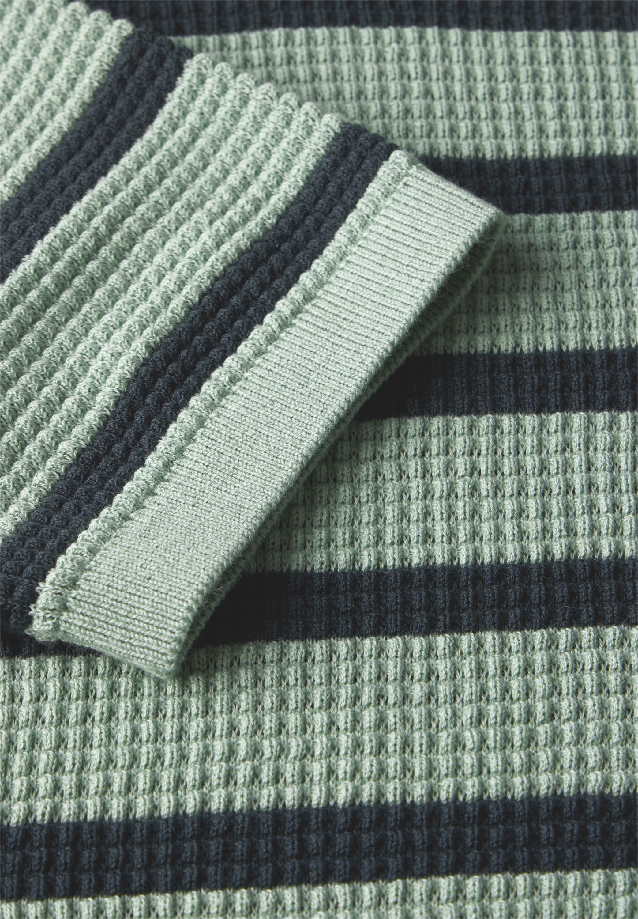 Cecil Kurzarmpullover, mit Streifen und in Struktur-Optik