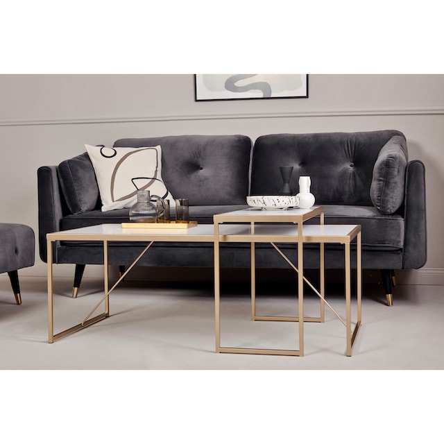 Jahnke Couchtisch »GLAM COFFEE SET«, (2 St.), Couchtisch, Beistelltisch,  Nachttisch in Marmor-Look und Goldoptik bestellen online bei OTTO