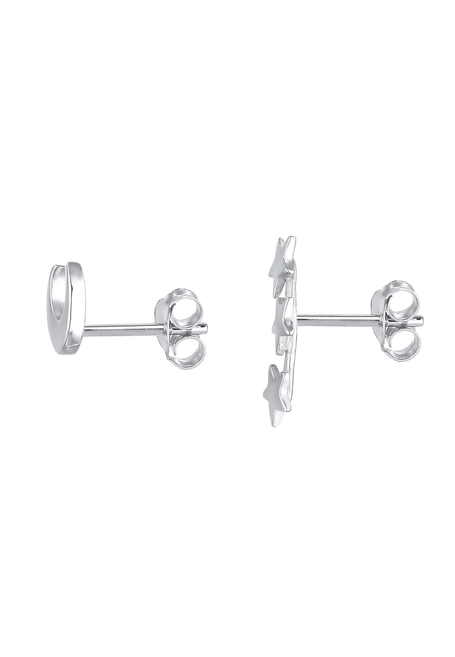 Elli Paar Ohrstecker »Ohrringe Mond Halbmond Stern Mixmatch 925 Silber«