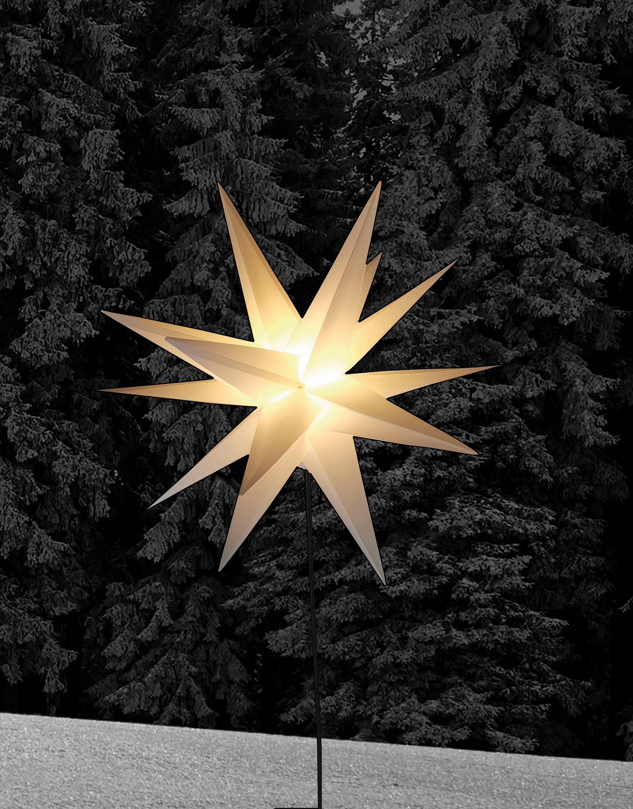 »Weihnachtsstern, Erdspieß OTTO aussen«, Weihnachtsdeko Shop im kaufen Stern Online LED Star-Max 3D-Optik, mit