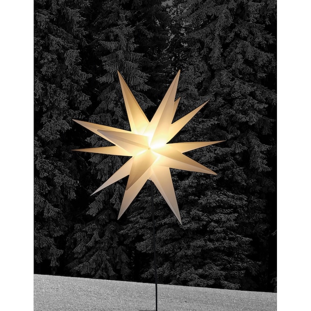 Star-Max LED Stern »Weihnachtsstern, 3D-Optik, Weihnachtsdeko aussen«, mit  Erdspieß kaufen im OTTO Online Shop